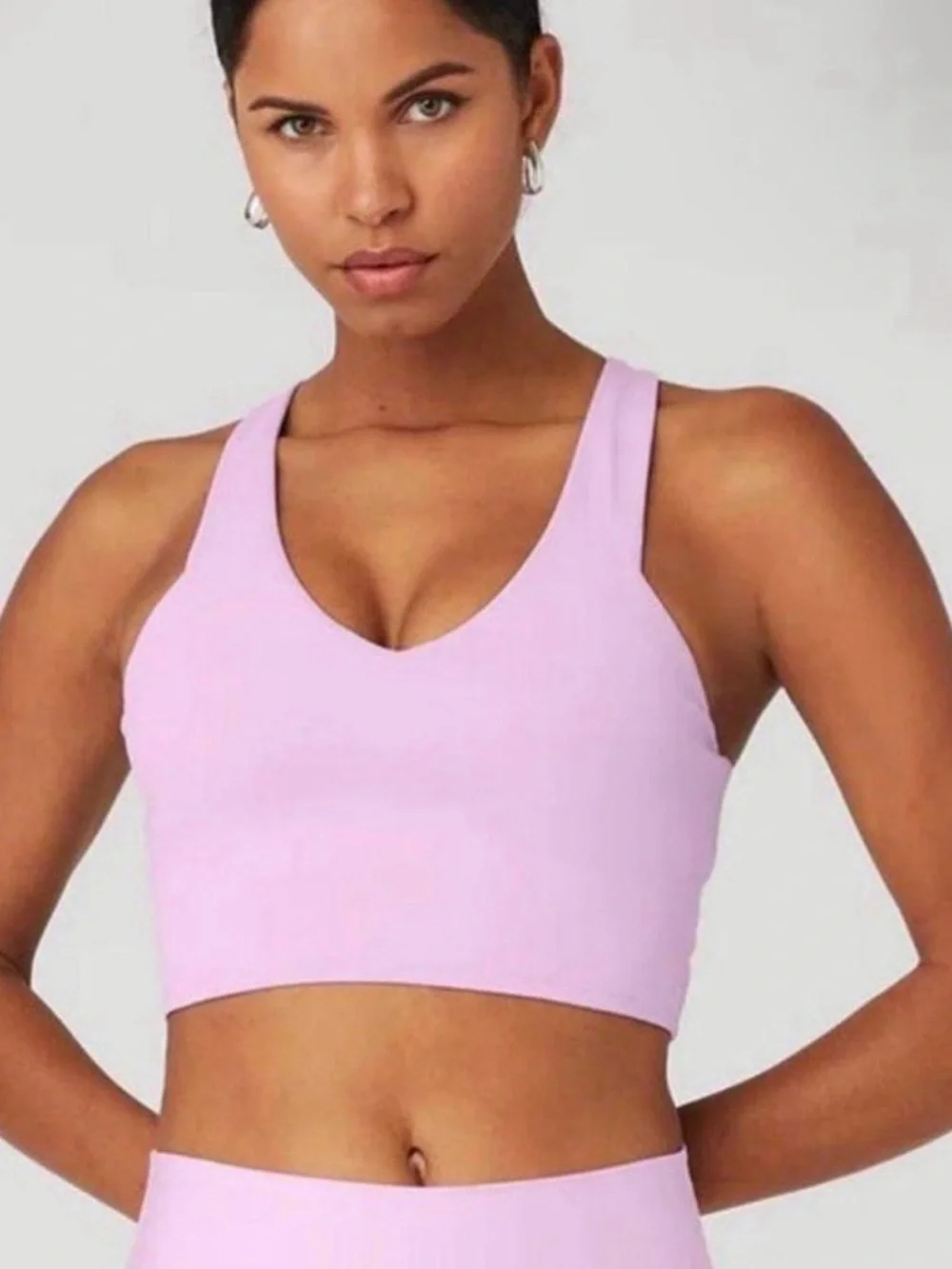 ALO Yoga Airbrush Real Bra Tank (Pink Lavender)
